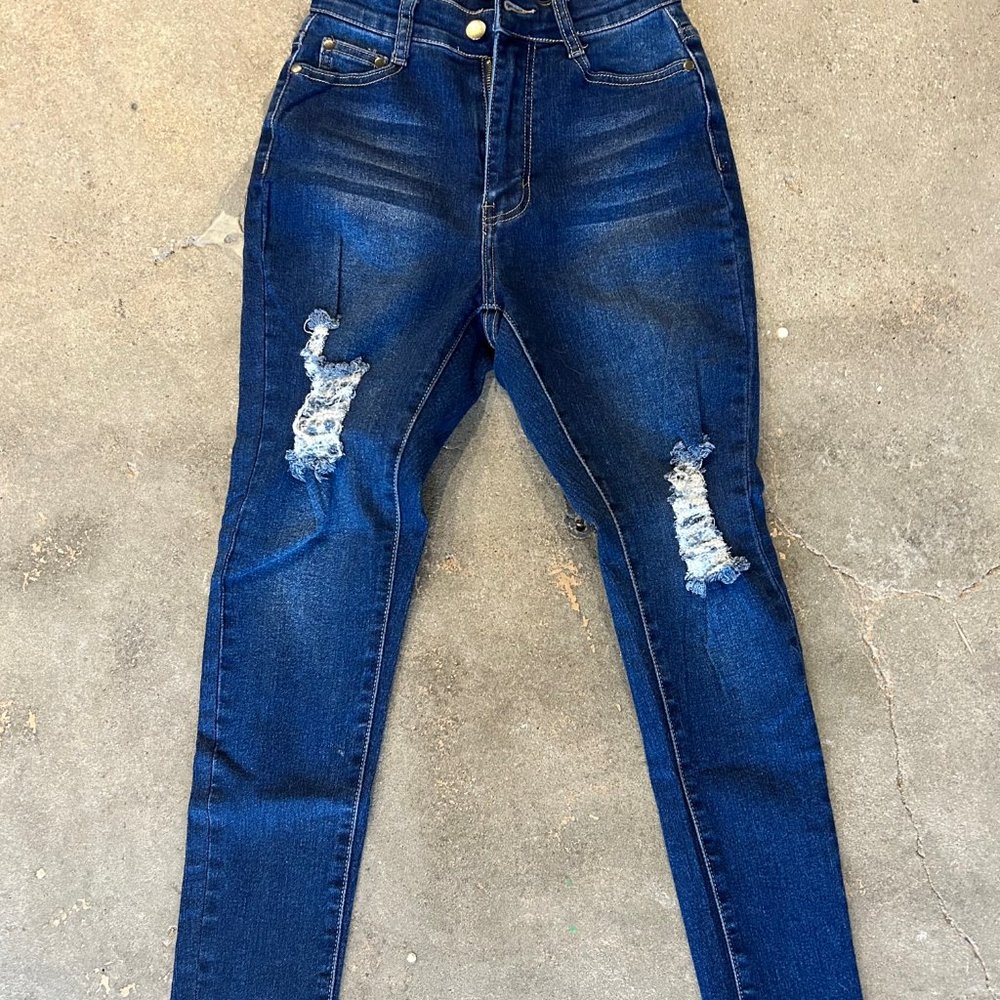 Fashion Nova Distressed Skinny Jeans